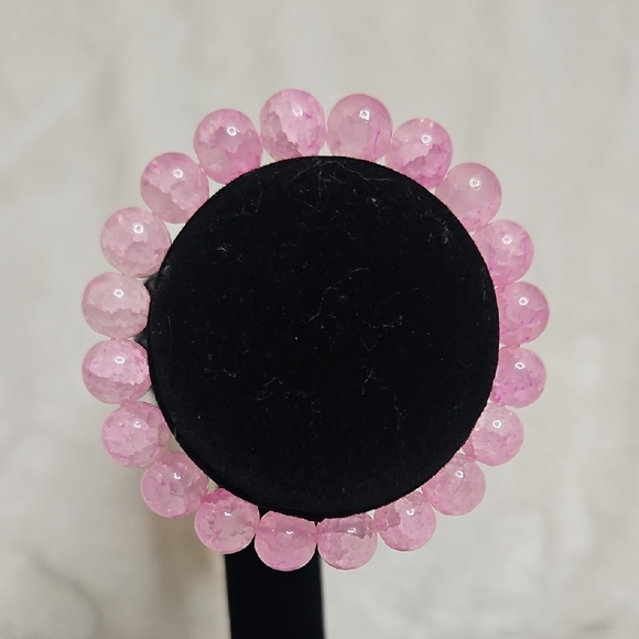 Natural Rose Quartz 8mm Beaded Stretch Bracelet Healing Crystal Stone Boho - Picture 5 of 6